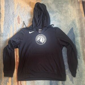 Nike Timberwolves cut down neck Long Sleeve Hoodie